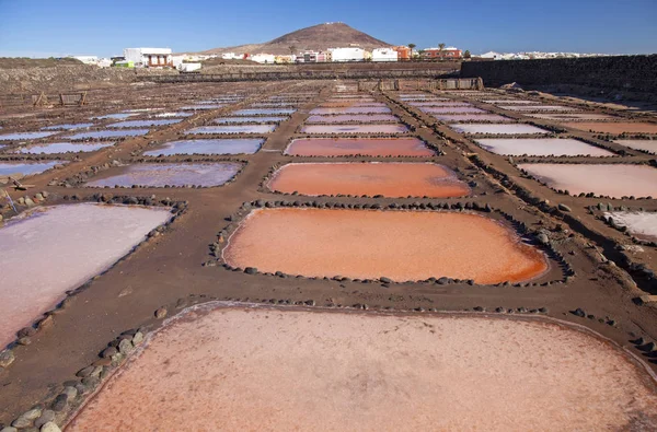Gran Canaria Salt Evaporation Ponds Salinas Arinaga — Stock Photo, Image
