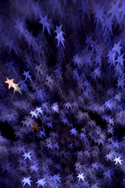 Christmas Stars Background Special Bokeh Effect Black — Stock Photo, Image