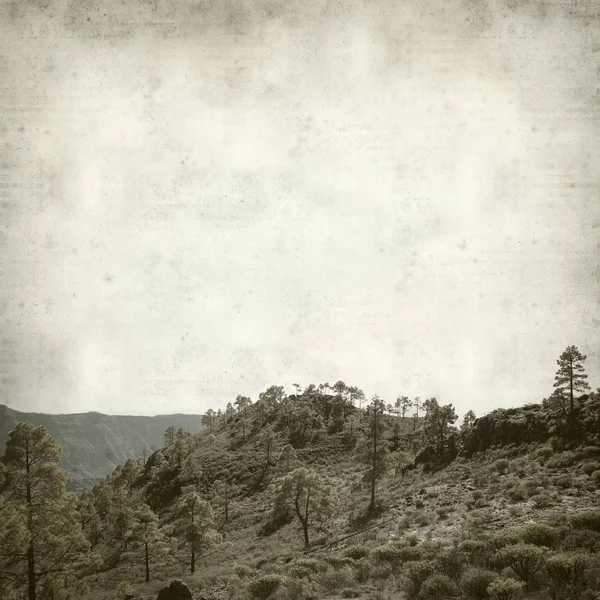 Fondo Papel Viejo Texturizado Con Paisaje Gran Canaria — Foto de Stock