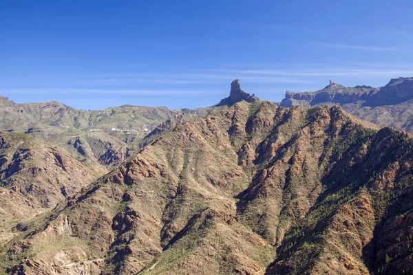Gran Canaria Grudzień Widok Caldera Tejeda Acusa — Zdjęcie stockowe