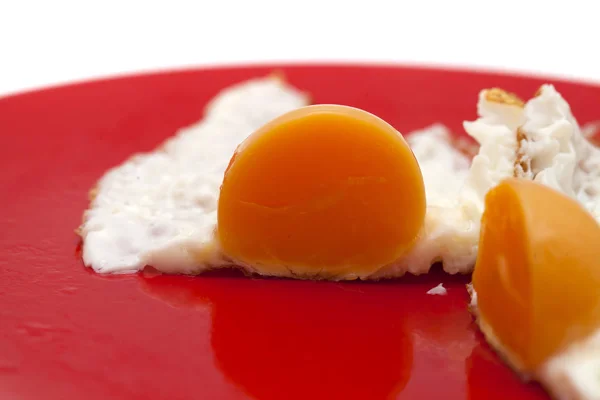 Fryed Frozen Egg Yolk Stays Spherical Due Gelation — Stock Photo, Image