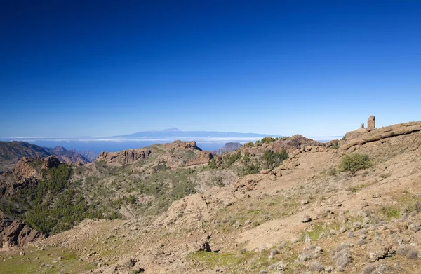 Gran Canaria Dezembro Veiw Las Cumbres Para Teide Tenerife — Fotografia de Stock