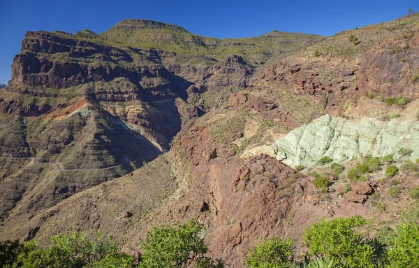 Gran Canaria December Geweldige Veelkleurige Strata Azulejos Aan Randen Van — Stockfoto