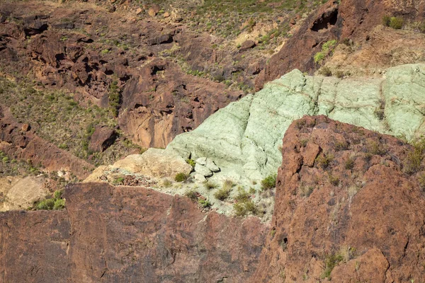 Gran Canaria December Fantastiska Mångfärgade Strata Azulejos Vid Kanterna Natur — Stockfoto