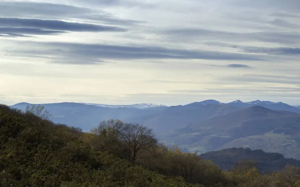 Cantabria Vista Dal Sentiero Monte Cilda Dolci Colline — Foto Stock