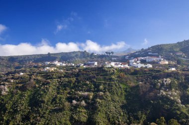 Gran Canaria, Ocak, görüntülemek Vadisi Barranco de Las Lagunetas, düşük öğleden sonra ışık