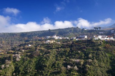 Gran Canaria, Ocak, görüntülemek Vadisi Barranco de Las Lagunetas, düşük öğleden sonra ışık