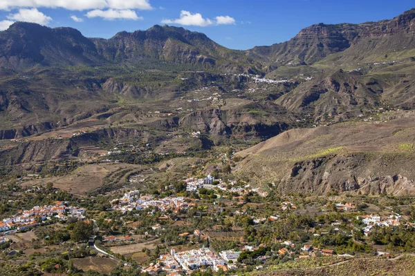 Gran Canaria Enero Vista Través Del Paisaje Volcánico Del Valle — Foto de Stock