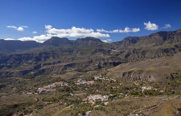 Gran Canaria Stycznia Widok Całej Wulkaniczny Krajobraz Doliny Tirajana Góry — Zdjęcie stockowe