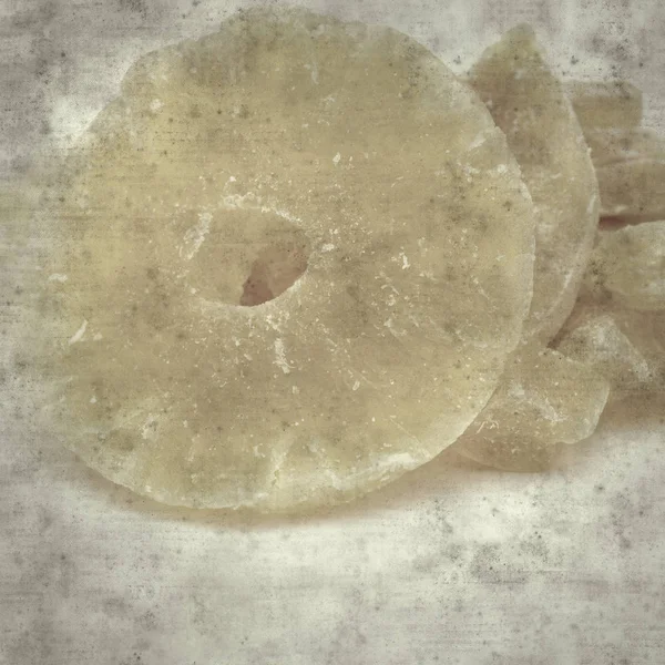 スタイリッシュな古い紙背景 砂糖漬けの果物と正方形のテクスチャ — ストック写真