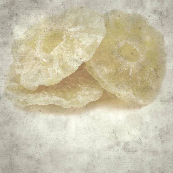 スタイリッシュな古い紙背景 砂糖漬けの果物と正方形のテクスチャ — ストック写真