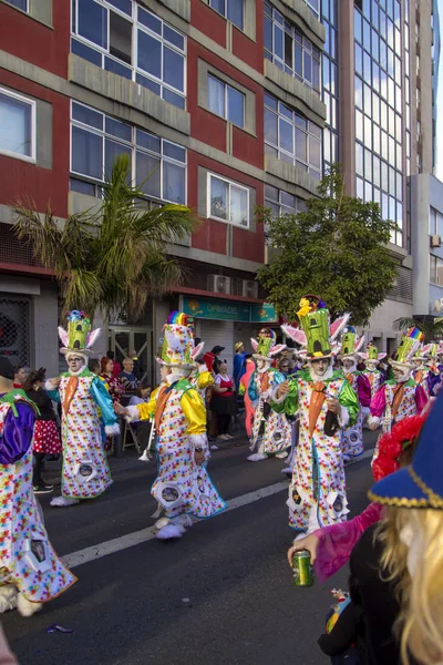 Парад карнавалов в Лас-Пальмасе — стоковое фото