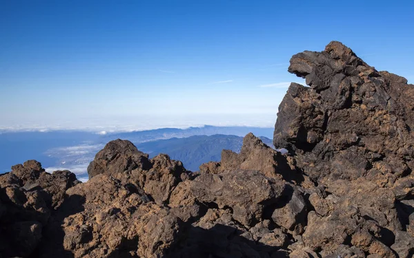 Teneriffa, Blick vom Wanderweg auf den Gipfel — Stockfoto