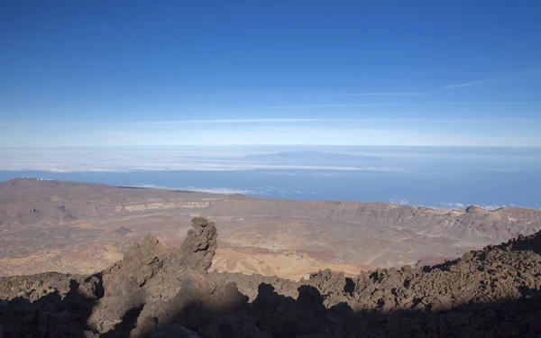 Tenerife, vista dal sentiero verso la vetta — Foto Stock