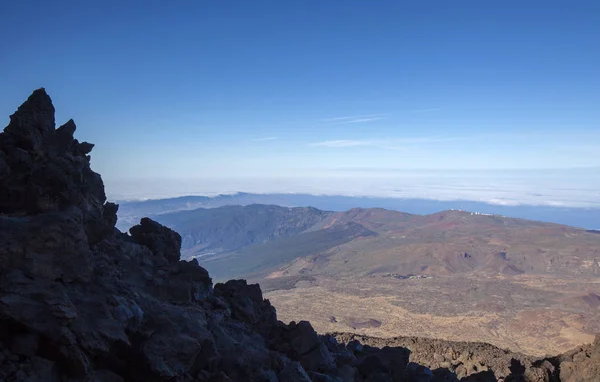 Tenerife, vista desde el sendero hasta la cumbre — Foto de Stock