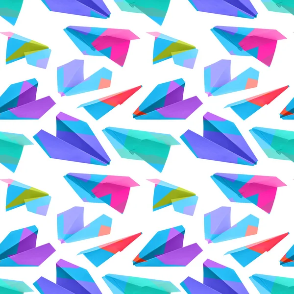 Paper plane background isolated on whte — Stock Photo, Image