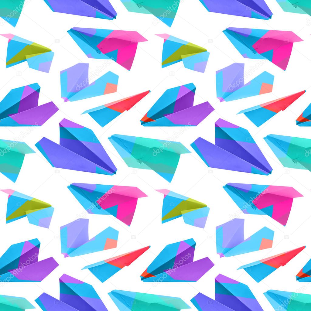 paper plane background isolated on whte