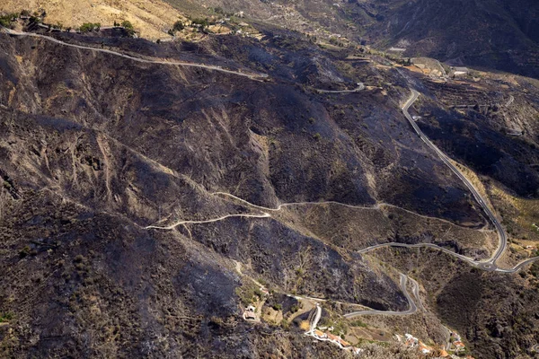 Gran Canaria après un feu de forêt — Photo