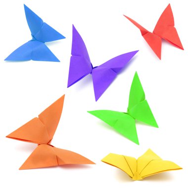 origami modeli beyaz arka plan üzerinde izole