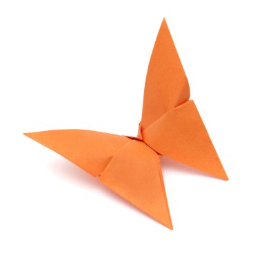 origami modeli beyaz arka plan üzerinde izole