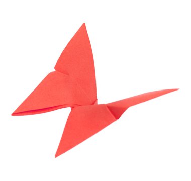origami modeli beyaz arka plan üzerinde izole