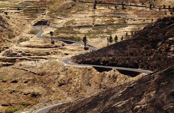 Gran Canaria después del fuego salvaje — Foto de Stock