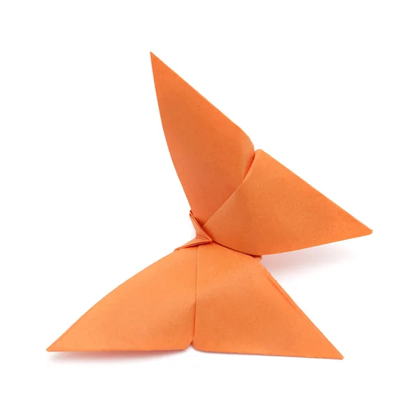 Model origami na białym tle — Zdjęcie stockowe