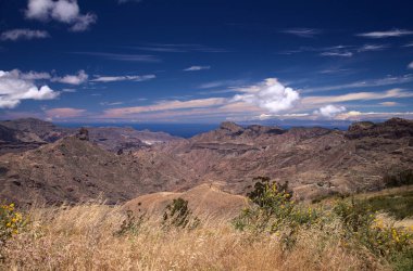 Gran Canaria, adanın merkezinin manzarası, Las Cumbres, yani Zirveler