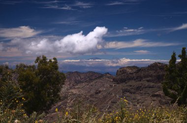 Gran Canaria, adanın merkezinin manzarası, Las Cumbres, yani Zirveler