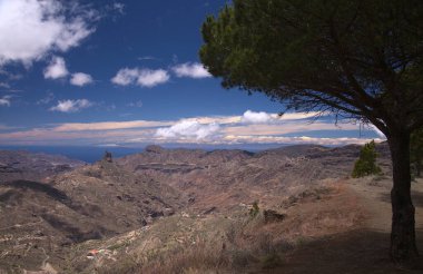 Gran Canaria, adanın merkezinin manzarası, Las Cumbres, yani Zirveler