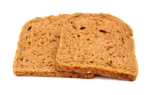 Нарізаний Житній Хліб Білому Тлі — стокове фото