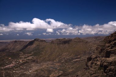 Gran Canaria, adanın merkezinin manzarası, Las Cumbres, yani Zirveler