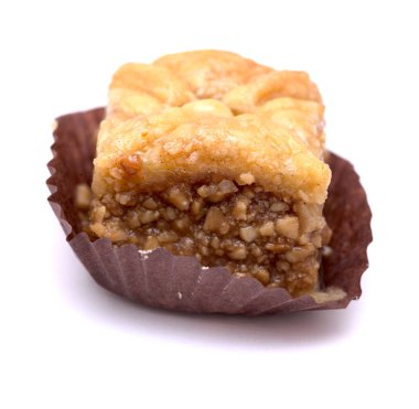 Badem kurabiyeleri, Tejeda köyünün spesiyali, Gran Canaria, Kanarya Adaları, beyaz arka plan