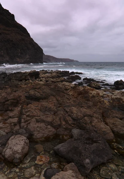 Gran Canaria Costa Norte Empinada Erosionada Zona San Felipe — Foto de Stock