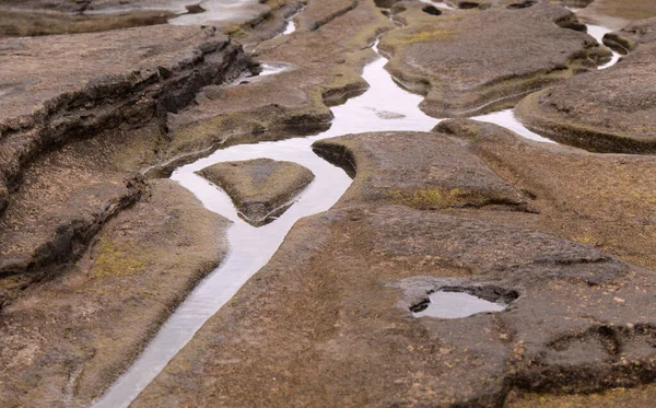 Gran Canaria Rotstekeningen Van Confital Strand Aan Rand Van Las — Stockfoto