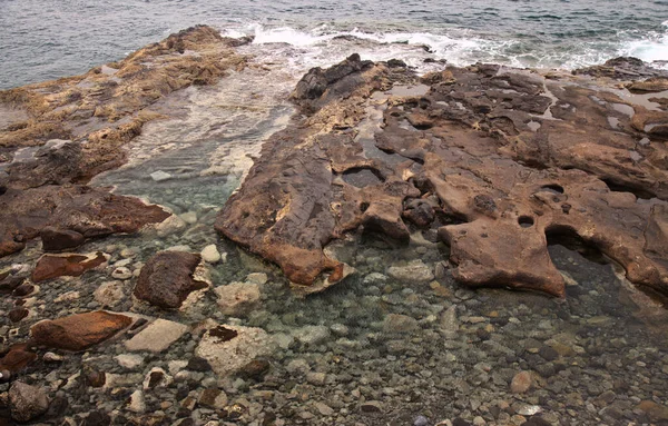Gran Canaria Textures Rocks Confital Beach Edge Las Palmas — Stock Photo, Image