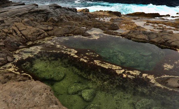 Nordküste Von Gran Canaria Kanarische Inseln Küstenpfad Entlang Der Vulkanlandschaft — Stockfoto