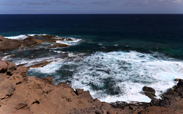 Wysoko Wzniesione Północno Zachodnie Wybrzeże Gran Canarii Wyspy Kanaryjskie Gminie — Zdjęcie stockowe