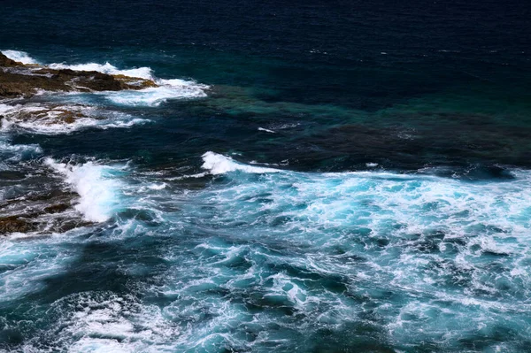 Eroded Înalt Coasta Nord Vest Gran Canaria Insulele Canare Municipiul — Fotografie, imagine de stoc