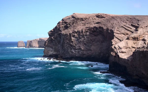 Gran Canaria Paisaje Escarpada Erosión Costa Noroeste Entre Los Municipios —  Fotos de Stock