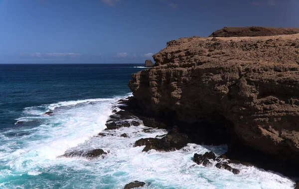 Gran Canaria Paisaje Escarpada Erosión Costa Noroeste Entre Los Municipios — Foto de Stock
