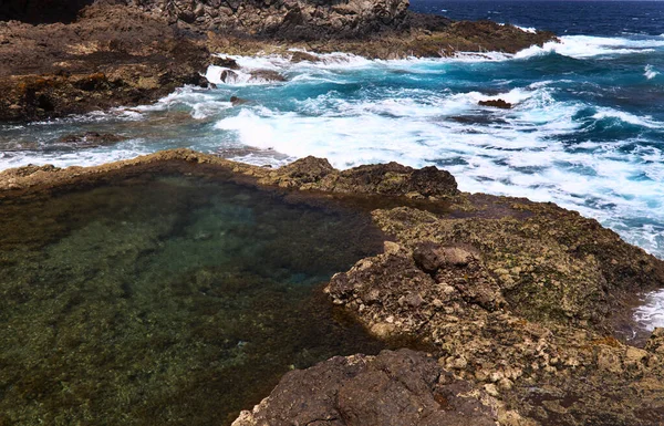 Erodierte Nordwestküste Von Gran Canaria Kanarische Inseln Gemeinde Galdar — Stockfoto