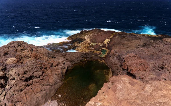 Ερωτηθείσα Βορειοδυτική Ακτή Της Gran Canaria Κανάριοι Νήσοι Στο Δήμο — Φωτογραφία Αρχείου