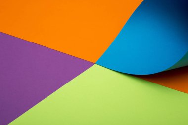 Renkli kağıt sayfalarının soyut arkaplanı, dekorasyon için, metin tasarımı için, şablon için