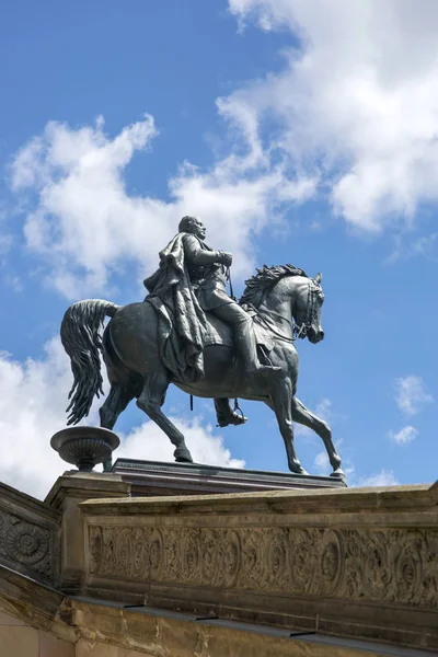 Equestrian Monument Prussian King Friedrich Wilhelm Front Museum Building Installed — Stock Photo, Image