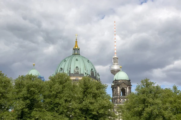 Berlín Alemania Julio 2018 Vista Cúpula Catedral Berlín Torre Televisión — Foto de Stock