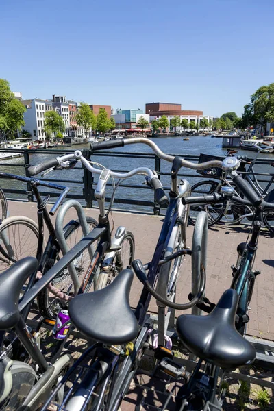 Amsterdam Hollanda Temmuz 2018 Bisiklet Park Amsterdam Merkezi — Stok fotoğraf