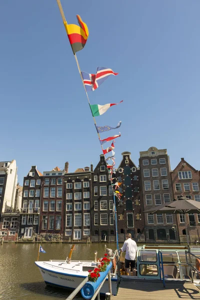 Amsterdam Hollanda Temmuz 2018 Amsterdam Merkezinde Damrak Caddesi Nde Zevk — Stok fotoğraf