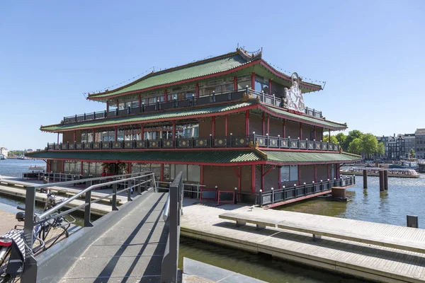 Amsterdam Hollanda Temmuz 2018 Amsterdam Setin Üzerine Çin Restoran Binası — Stok fotoğraf