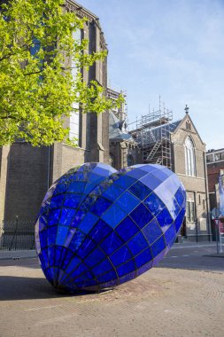 Delft, Hollanda - 03 Temmuz 2018: Heykel kompozisyon Delft 